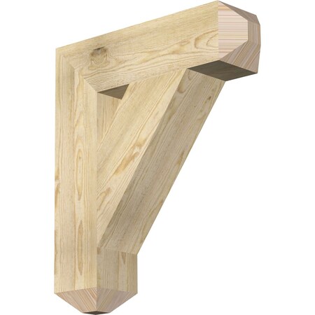 Ekena Millwork Traditional Craftsman Rough Sawn Bracket, Douglas Fir, 6"W x 24"D x 28"H BKT06X24X28TRA04RDF